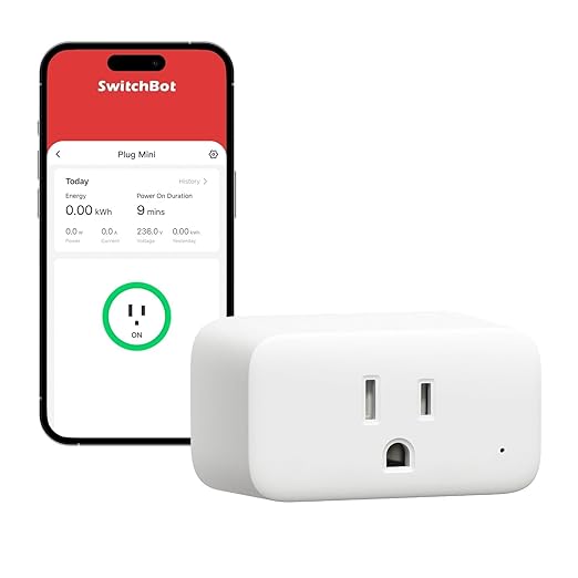 【2025 New】 SwitchBot Smart Plug Mini 15A, Energy Monitor, Smart Home WiFi & by SwitchBot