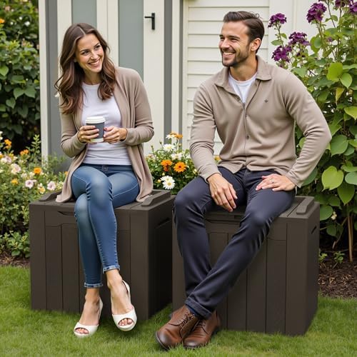 greesum 31 gallon deck box for outside, all, side view