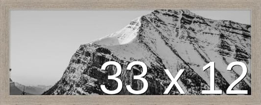 Frame It Easy 33 x 12 Rustic Gray Wood Frame by FrameItEasy