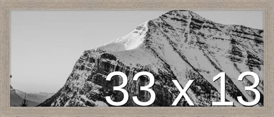 Frame It Easy 33 x 13 Rustic Gray Wood Frame by FrameItEasy