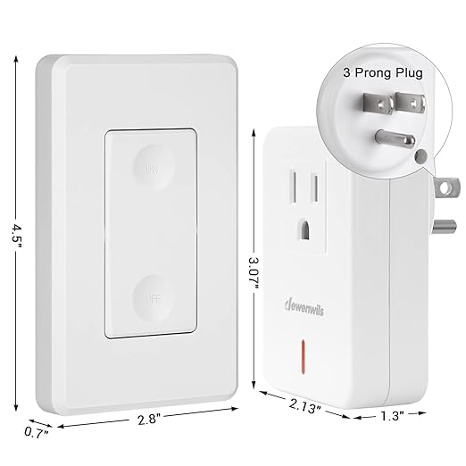 DEWENWILS Wireless Remote Wall Switch and Outlet, Plug in Remote Control Outlet - Image 7