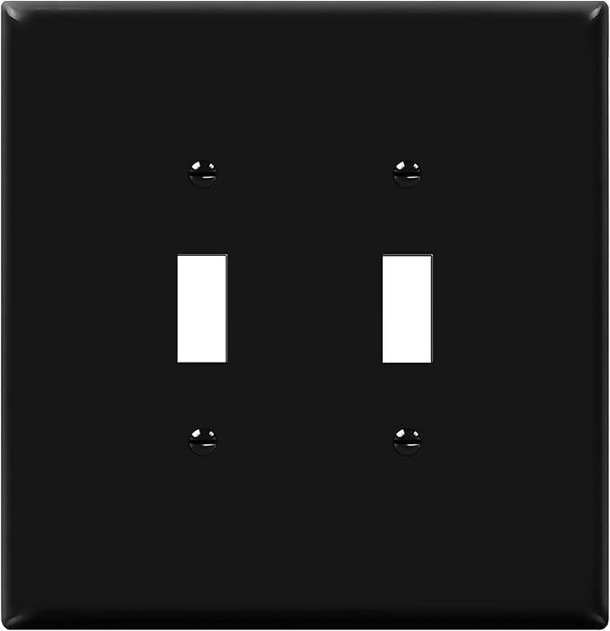 ENERLITES Double Toggle Switch Cover, Two Gang Light Switch Wall Plate by Enerlites