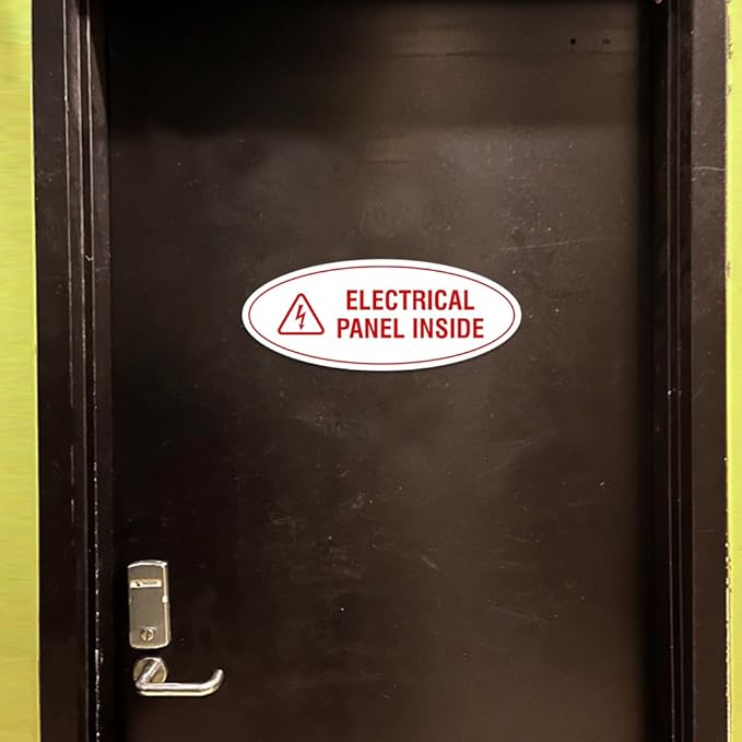 Signs ByLITA Oval Electrical Panel Inside Sign - Image 5