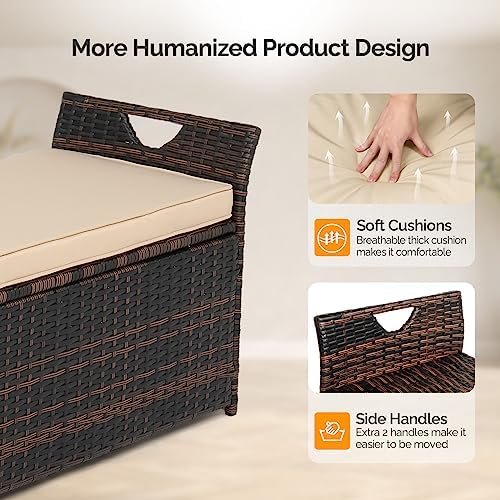 vingli 40 gallon outdoor storage bench with cushion, package contents