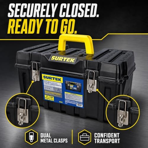 surtek tool box - 21" x 11" x showing dimensions