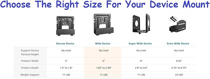 Mount Plus MP-APM-06-01 10 Pack Streaming Media Player Wall Mounting Bracket - Image 5