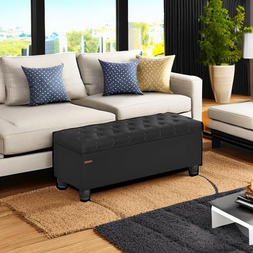 songmics storage ottoman, 46.5 inches long bed end, package contents