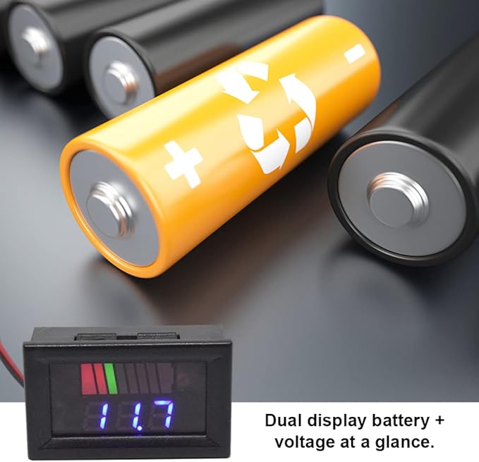 Battery Charge Level Indicator Universal Car Battery Capacity Meter Tester - Image 8