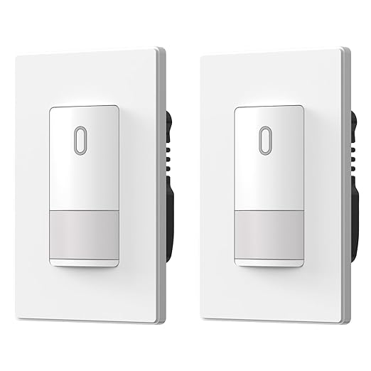 ELEGRP Matte White Single Pole Occupancy Motion Sensor Light Switch, Need by ELEGRP%7CELEGROUP