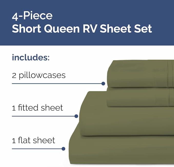 RV Short Queen Sheet Set 60 X 75 - Image 2