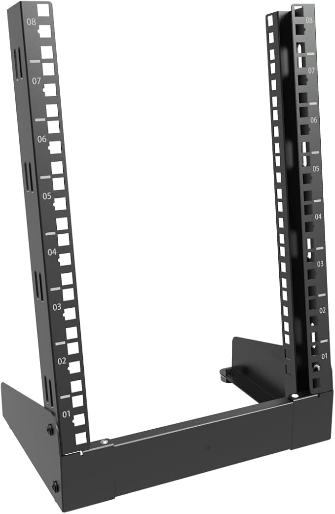 QiaoYoubang 8U Small Desktop Network Rack, 10 inch Mini Open Frame Desktop by Followme