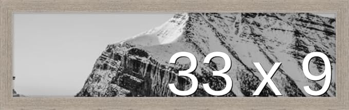 Frame It Easy 33 x 9 Rustic Gray Wood Frame by FrameItEasy