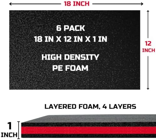 onreva tool box foam organizer 18x12x1 inch 6pack shown in use