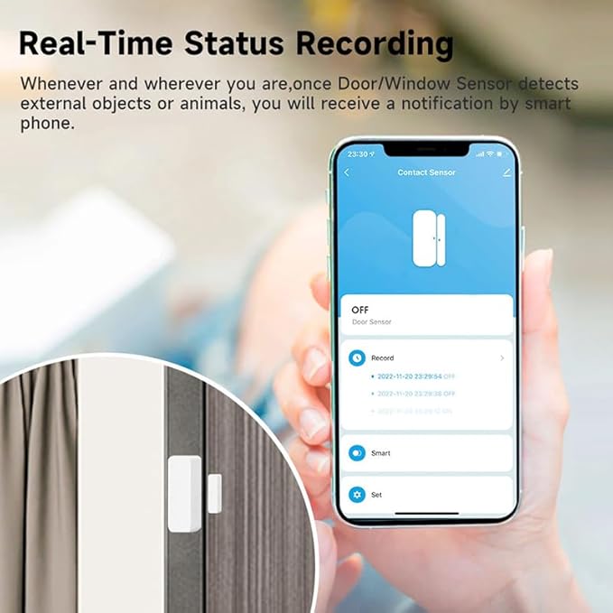 IHSENO WiFi Door Window Sensor, Smart Door Open/Closed Detector - Image 7