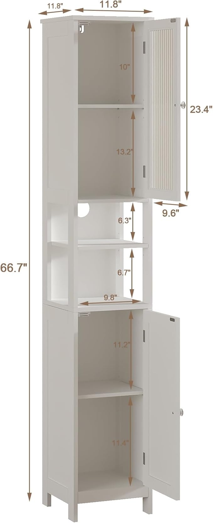 ChooChoo Tall Bathroom Storage Cabinet - Image 3