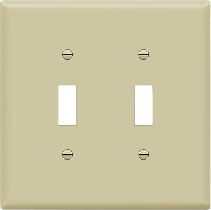 ENERLITES Toggle Light Switch Wall Plate, Gloss Finish, Midway Size 2-Gang by Enerlites