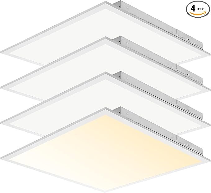 CycevSun 4-Pack 2x2 LED Flat Panel Light Drop Ceiling, 0-10V Dimmable, 3CCT by CycevSun