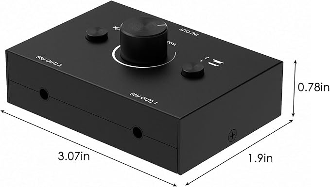 Dingsun 3.5mm Audio Switch, Stereo Audio Selector Box Passive Speaker Headphone - Image 6