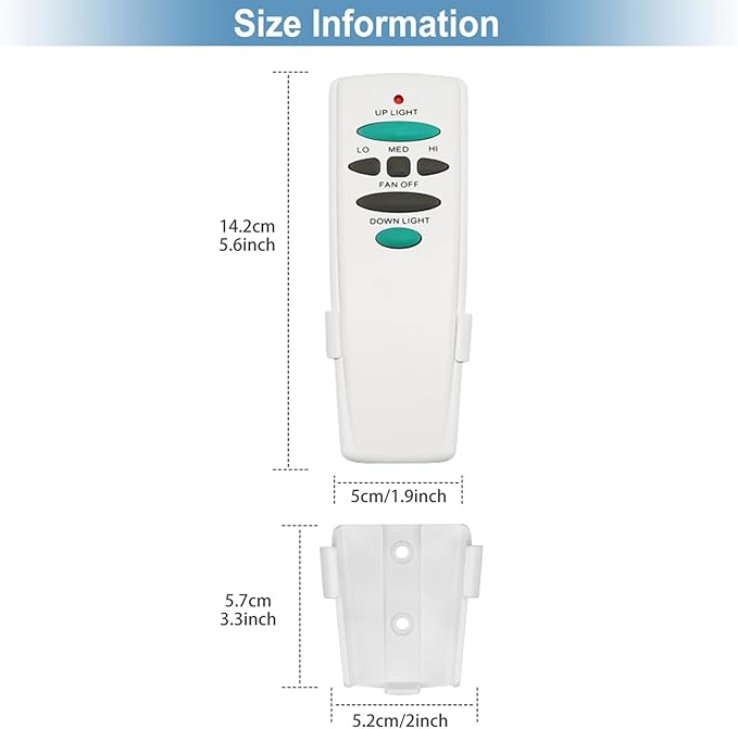 Hampton Bay Ceiling Fan Remote UC7078T - Image 5