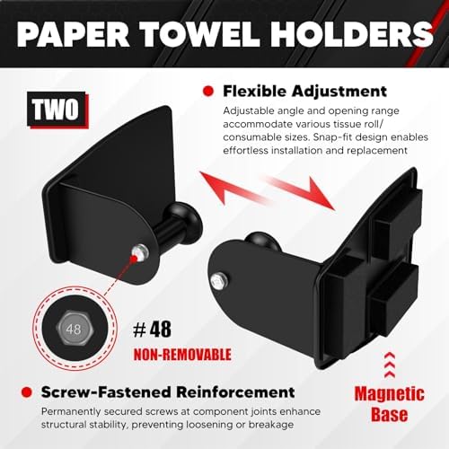 c&t 4-piece magnetic toolbox shelf, tray and holder, side view