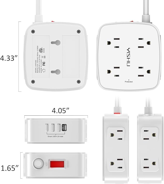 5Ft Surge Protector Power Strip - Image 7