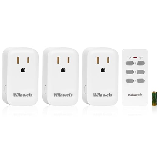 Remote Control Outlet, WILAWELS Wireless Remote Light Switch, Expandable by Wilawels