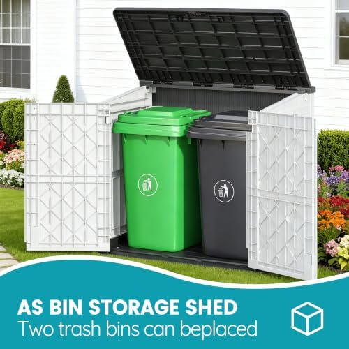 outdoor horizontal storage cabinet box 36 cu ft, side view