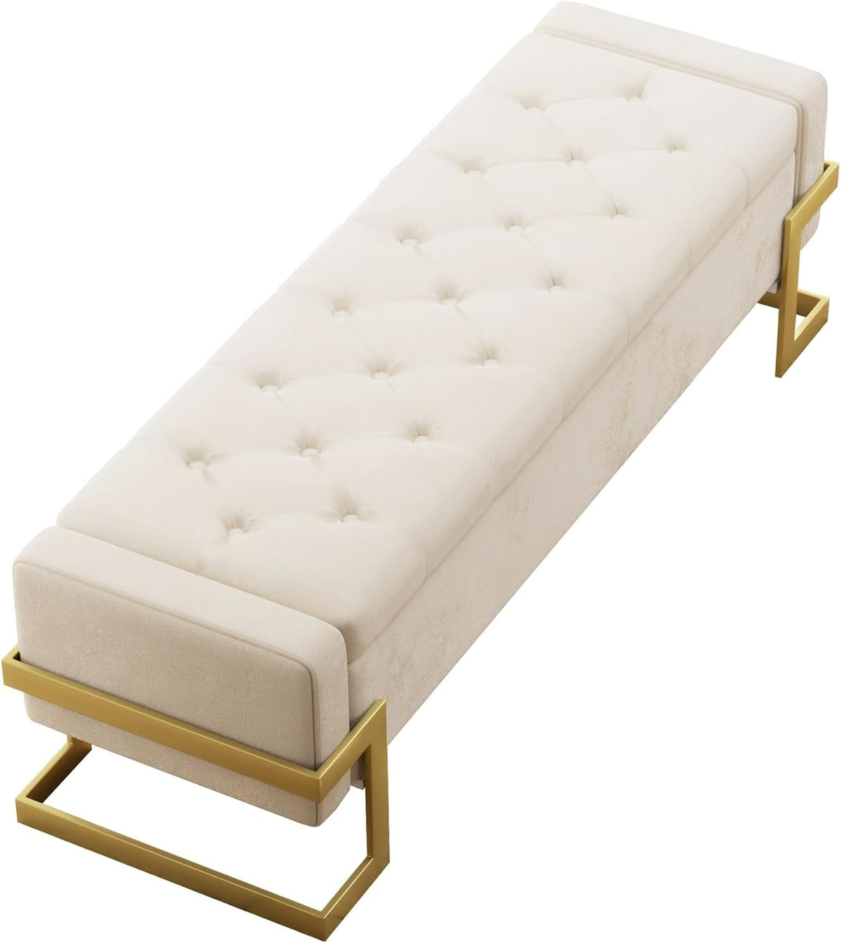 fivewillowise 65 inch bedroom storage bench,velvet end of on a desk or shelf