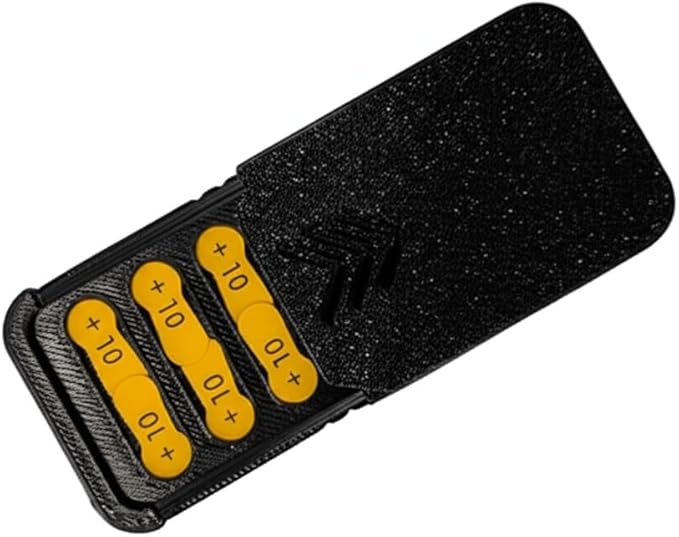 3BP - Size 10 Medium Hearing Aid Battery Case, New Slim Design Pocket Size by Handmade