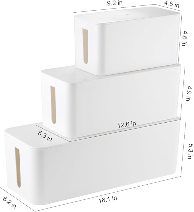 3 Pack Cable Management Box - Image 2