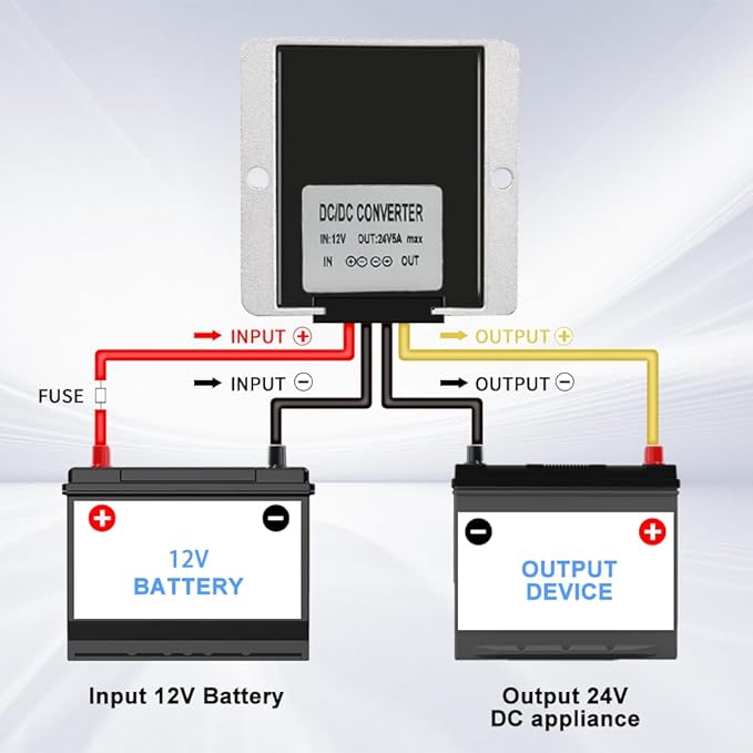 DC/DC Converter 12V Step Up to 24V, Boost Converter 5A 120W Voltage Regulator - Image 3