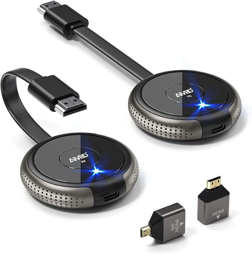 AIMIBO Wireless HDMI Transmitter and Receiver Kit 4K, Casting 2.4/5GHz Stable by AIMIBO