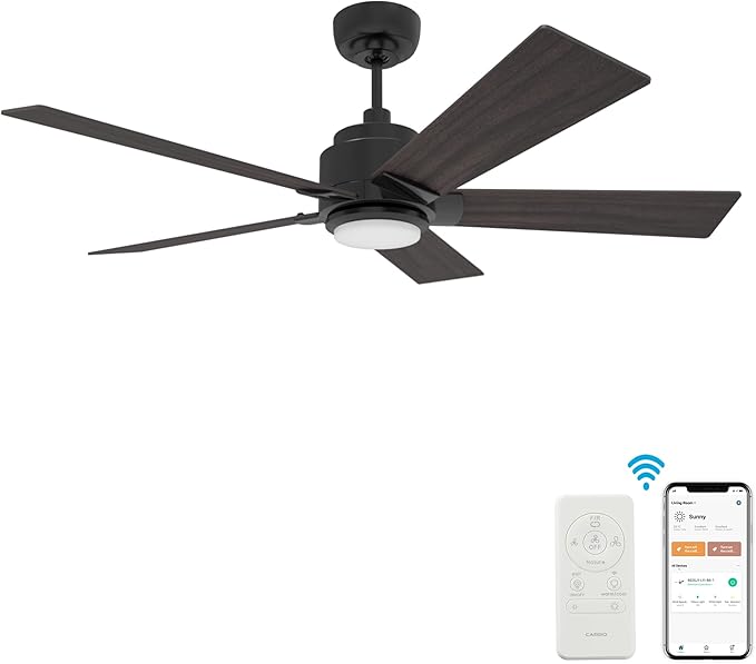 SMAAIR Smart WiFi LED Ceiling Fan, 52inch Plywood Outdoor Smart Ceiling Fan - Image 9