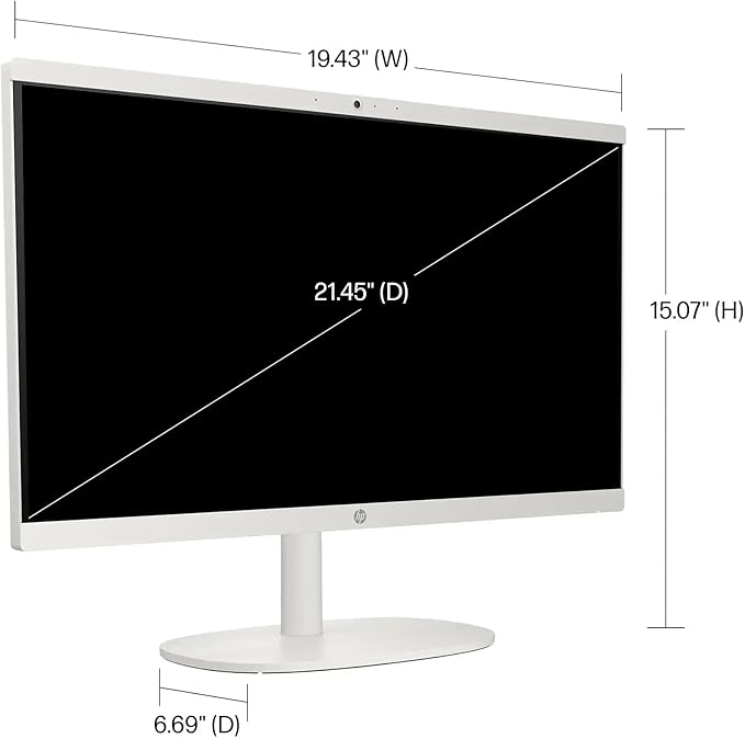 HP 21.5" FHD All-in-One Desktop Computer, Dual-Core Intel Celeron, Windows 11 - Image 4