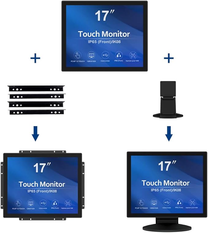 GreenTouch 17 Inch 10 Points Open Frame Industrial Touch Monitor - Image 6