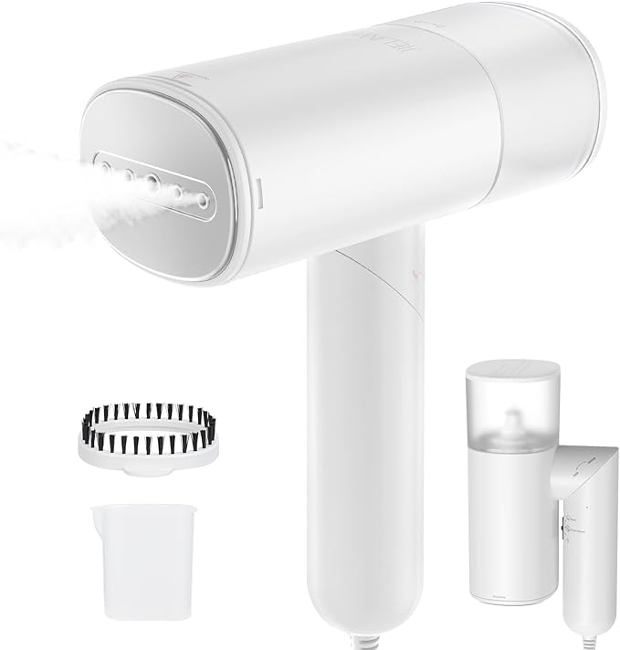 Handheld Steamer for Clothes, 1200W Foldable Travel Steamer, 20 Sec Preheat by JIELINWEE