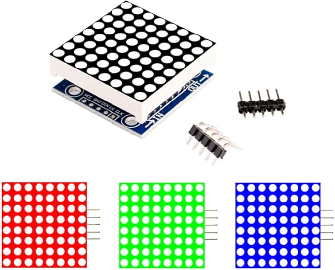 Azuocn 5PCS MAX7219 8x8 Dot Matrix LED Display Module 5V MCU Control MAX7219 - Image 6
