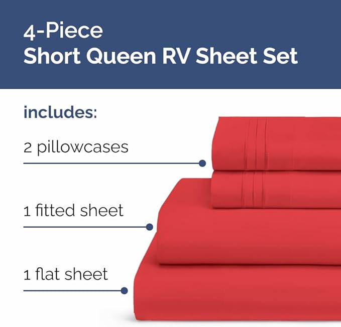 RV Short Queen Sheet Set 60 X 75 - Image 2