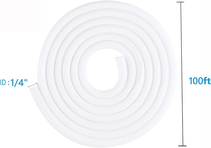 QCSIW 1/4" x100ft Split Sleeve Wire Loom Tubing - Image 8