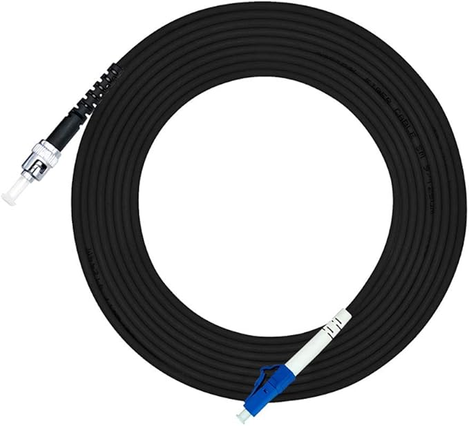 Jeirdus 600M LC to ST Outdoor Armored Simplex 9/125 SM Fiber Optic Cable Jumper by Jeirdus