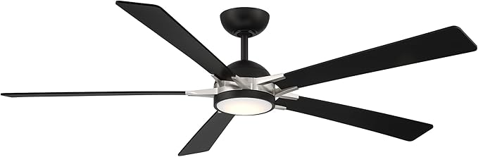 Rotary Indoor and Outdoor 5-Blade 65in Smart Home Ceiling Fan in Matte Black - Image 8