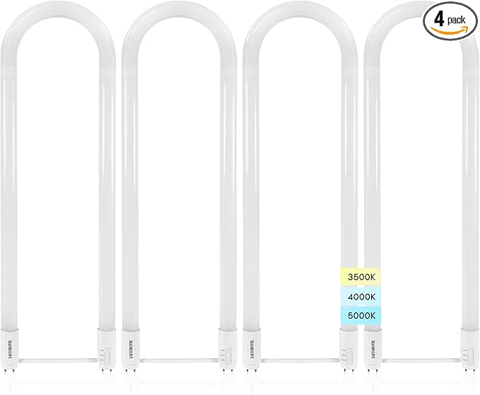 Luxrite U Bend LED Tube Light, T8 T12, 3 Colors 3500K | 4000K | 5000K, 2100 by LUXRITE