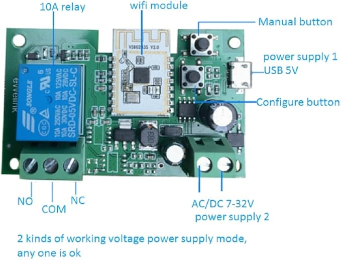 MHCOZY WiFi Smart Switch Relay Module - Image 3