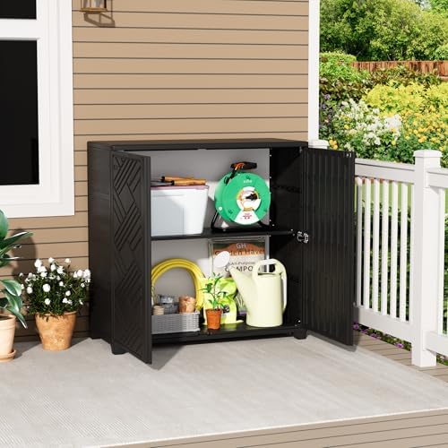 mrosaa storage box outdoor caninet,resin indoor storage box, close-up detail
