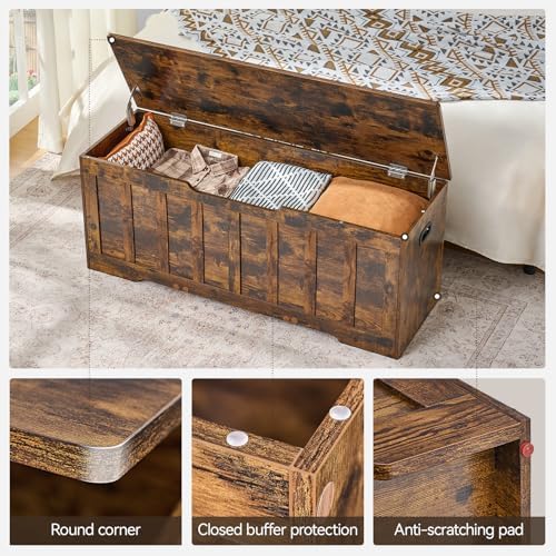 vankiley 47.2" storage chest extra large, wooden storage, package contents