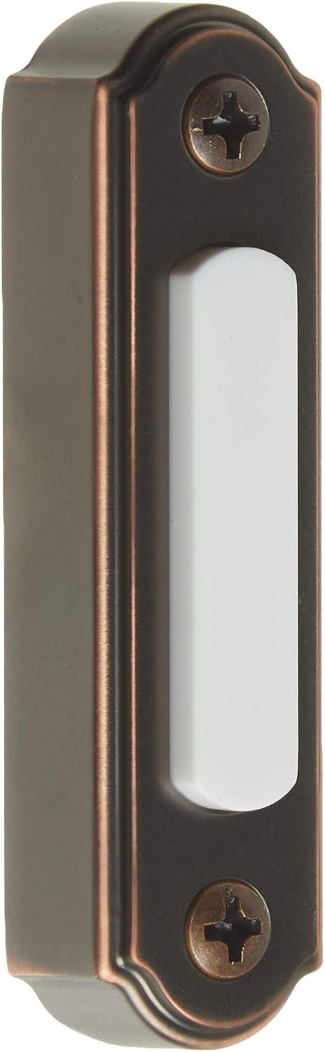 Heath Zenith SL-257-02 Wired Push Button, Oiled-Rubbed Bronze
