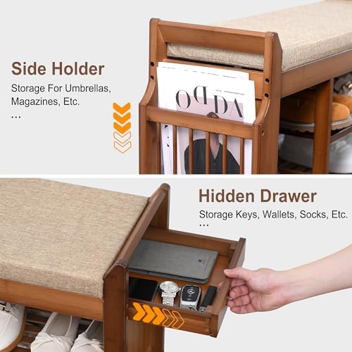 petkaboo shoe bench with hidden drawer and side on a desk or shelf