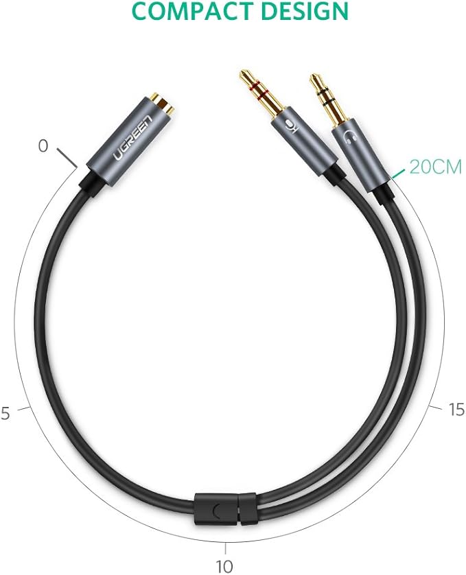 UGREEN Headphone Splitter for Computer 3.5mm Female to 2 Dual 3.5mm Male - Image 9