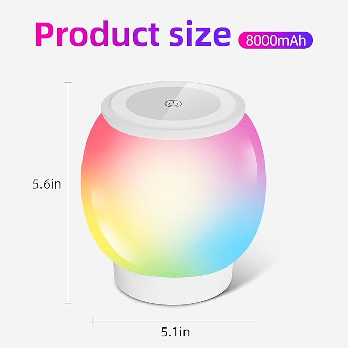 RGB ambient night light, Eye Caring, Stepless Dimming, Touch Night Lamp - Image 7