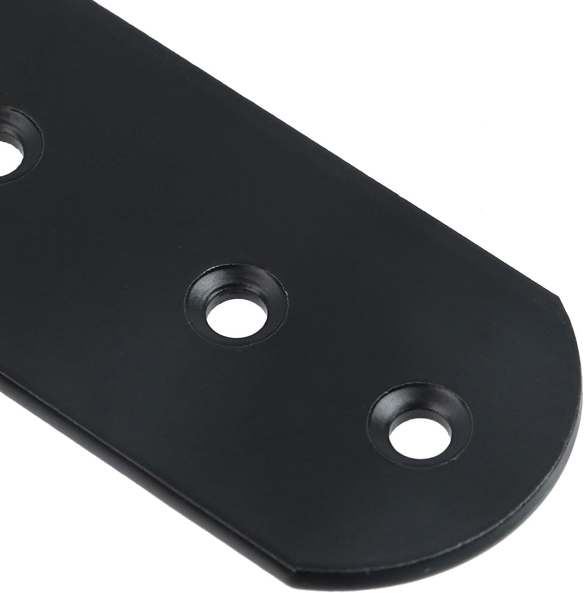 T Tulead Black Straight Brace Metal Flat Brackets 3.7"x1.5", 6PCS | Melding Plates, Repair Fixing Brace, with Screws